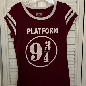 Maroon ( or dark red)colored Harry Potter Shirt